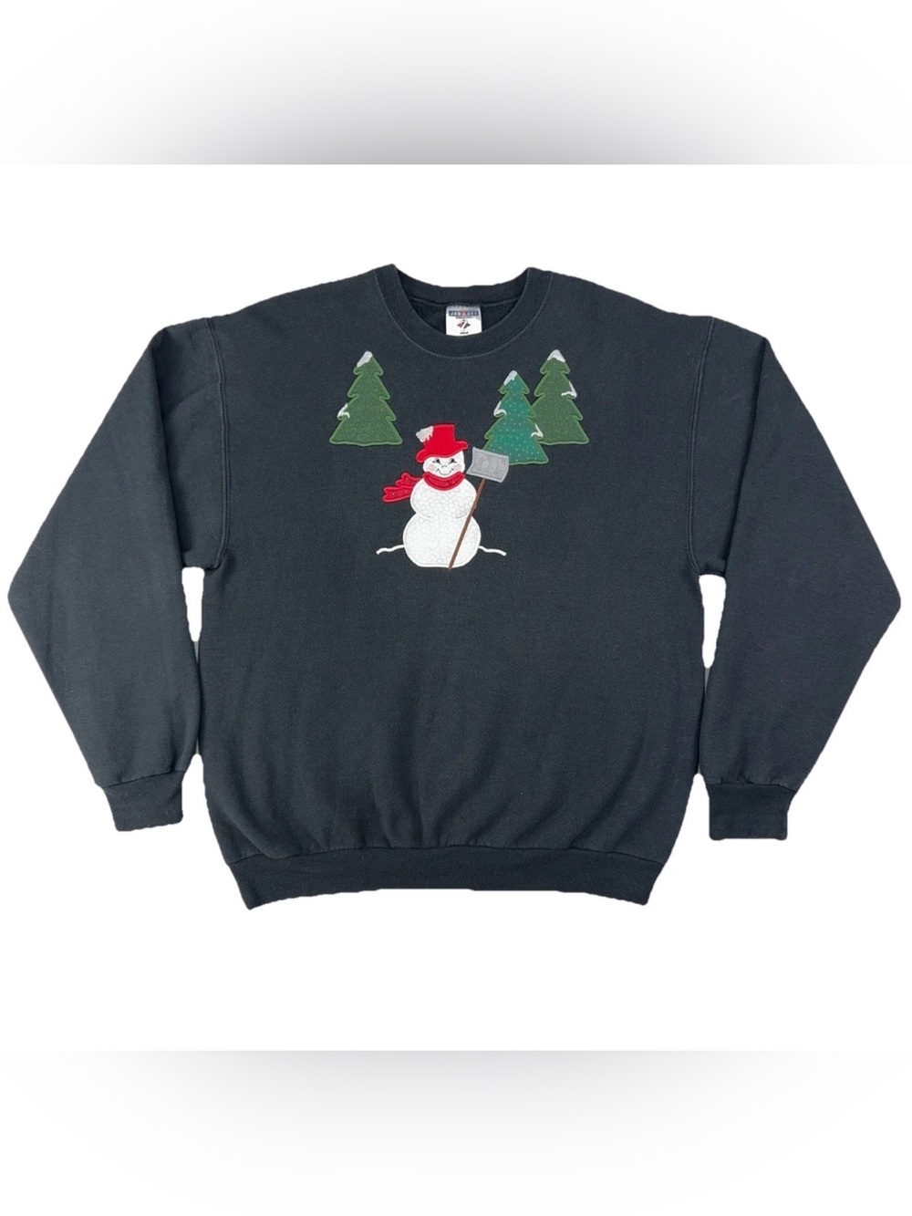 Jerzees Double-Sided Snowman Christmas Sweatshirt – Size M